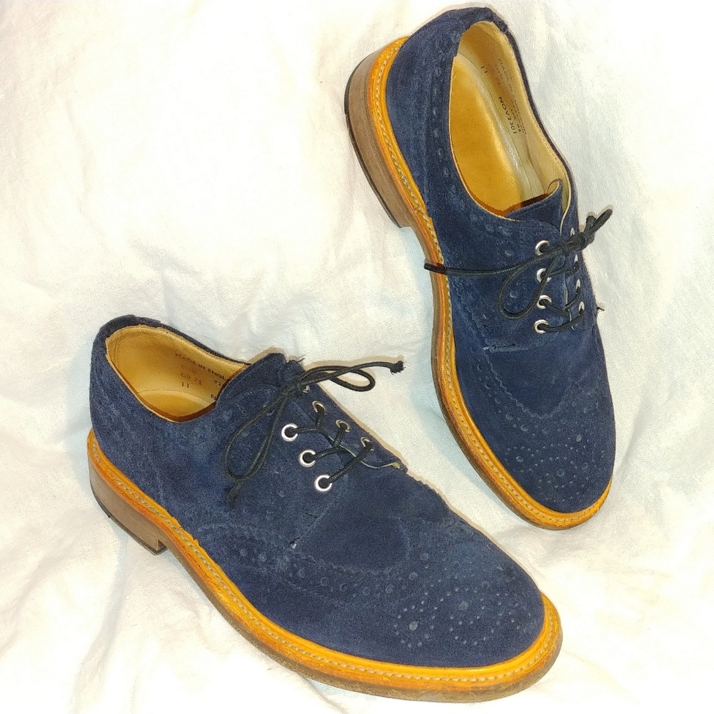 Mark McNairy Suede Brogue Oxfords Made in England